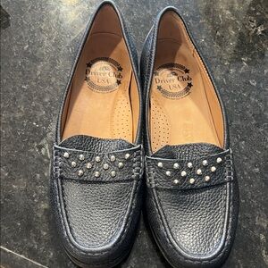 Driver Club USA Women's Studded Black Loafers